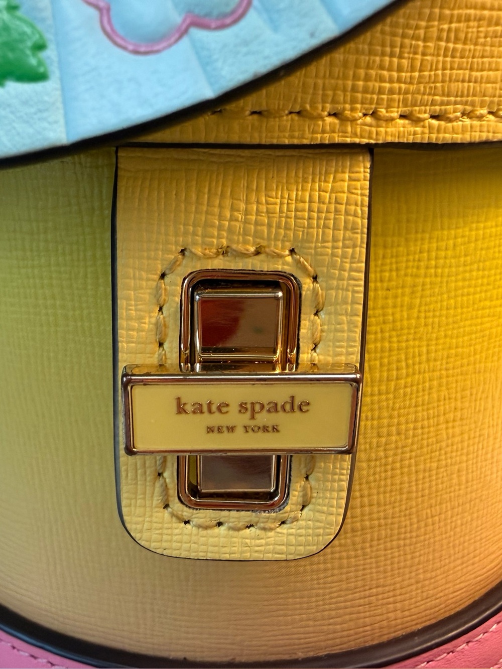 Kate Spade Novelty Playa Ombre Leather 3D Crossbody Purse Sling Bag Hawai - Picture 11 of 14